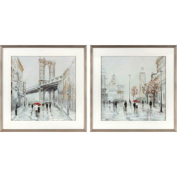 Canvas DKD Home Decor polystyrene Canvas 60 x 3 x 60 cm 63 x 3 x 63 cm