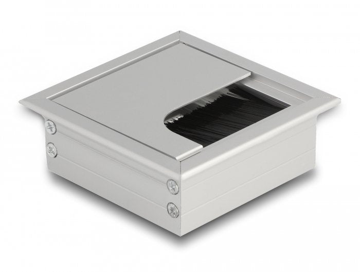 Delock 66860 Pasacables Assembly Desk With Brush 80 X 80 X 28MM Silver