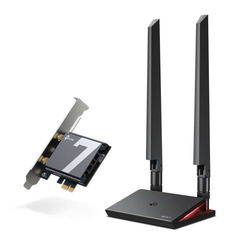 TP-Link Pci Express Wi-Fi 7 Triple Band And Bluetooth 5.3 Archer TBE550E Wi-Fi 7 BE9300 Bluetooth 5.4 Base Ima