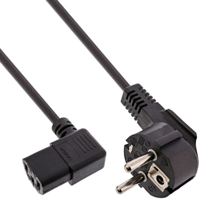 Inline Cable Power Type F C13 Ángulo Izquierdo Black 0,5M — image 1