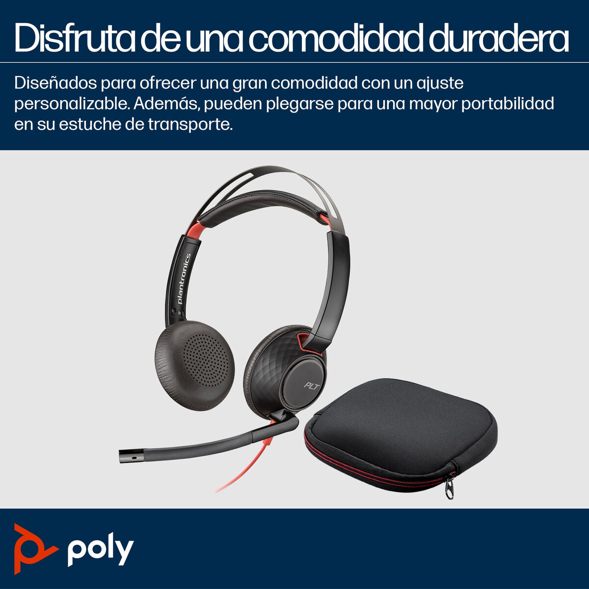 Poly Headphones With Microphone Poly Blackwire 5220 Black