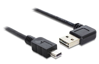 Delock Cable Easy USB 2.0-A 90° Angular Mini USB 5 Pin St./St. 1M — image 1