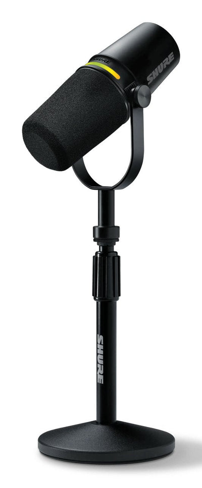 Shure MV7 + -k-bndl - Atril/Microphone Vocal With Connector Xlr/Usb-c, Black + Stand Desktop Gator — image 1