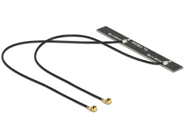 Delock Double Antenna WLAN Wi-Fi 6E Double Band 2 X Mhf® I Male 5 dBi And Pcb 2 X 15CM Internal Self-adhesive