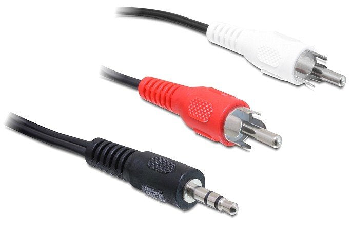 Delock Cable Audio Jack 3,5MM Stereo Male a 2 Rca Male 3 Metres