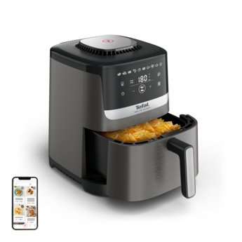 Tefal Fryer Air Caliente Independiente Easy Fry Silence EY551HE0 5 L, Colour Black Grey And Steel Inoxidable. — image 1