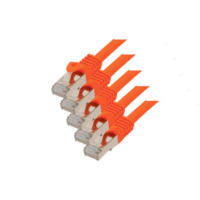 S-conn CAT.7 S/FTP 0.25M Network Cable Orange 0,25M CAT.7 S/FTP (s-STP)