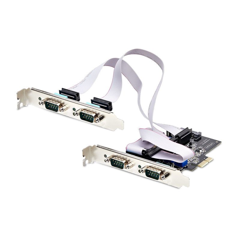 StarTech Card Serie Pci Express 4 Ports DB9 - Serial RS232/RS422/RS485 - Taa - Uart 16C1050 - Esd Level 4 - Wi