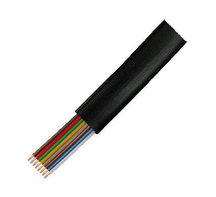 Logilink Telephone Cable Flat, 8-WIRE, Cca, 6X 0.12MM, Black 100M