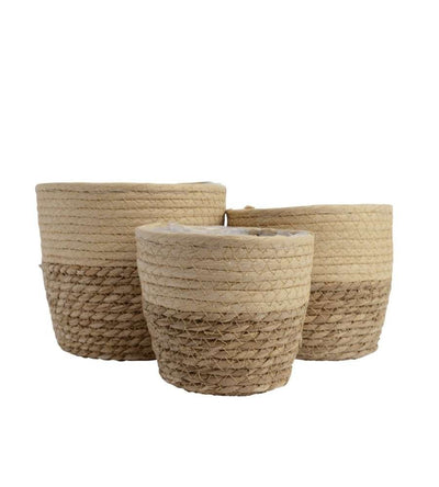 Set 3 Cestos Yute Ø20X17CM — image 1