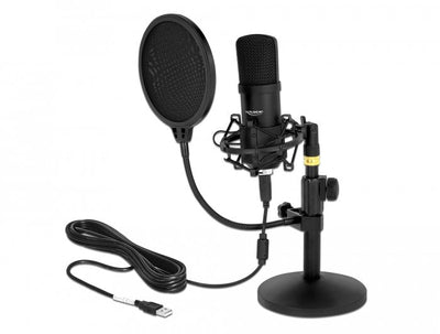 Delock Professionelles USB Kondensator Microphone Set Podcasting And Gaming — image 1
