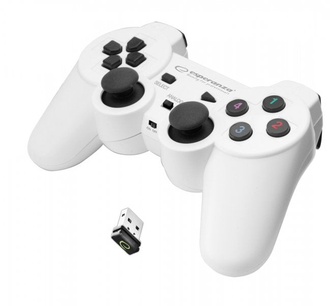 Esperanza EGG108W Gladiator - Vibration Gamepad Wireless For PC / PS3 White
