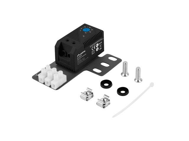 Lanberg Thermostat Lazo Cerrado 10A Armarios Rack With Oreja 19 And Bloque Terminals Black