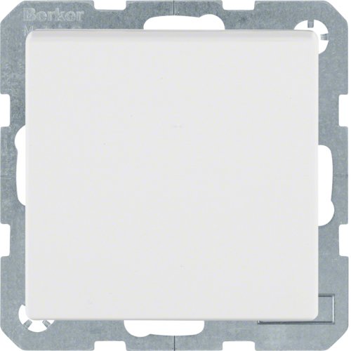 Berker 47516089 Schuko-toma Power M Cover Abatible White Polar Samt