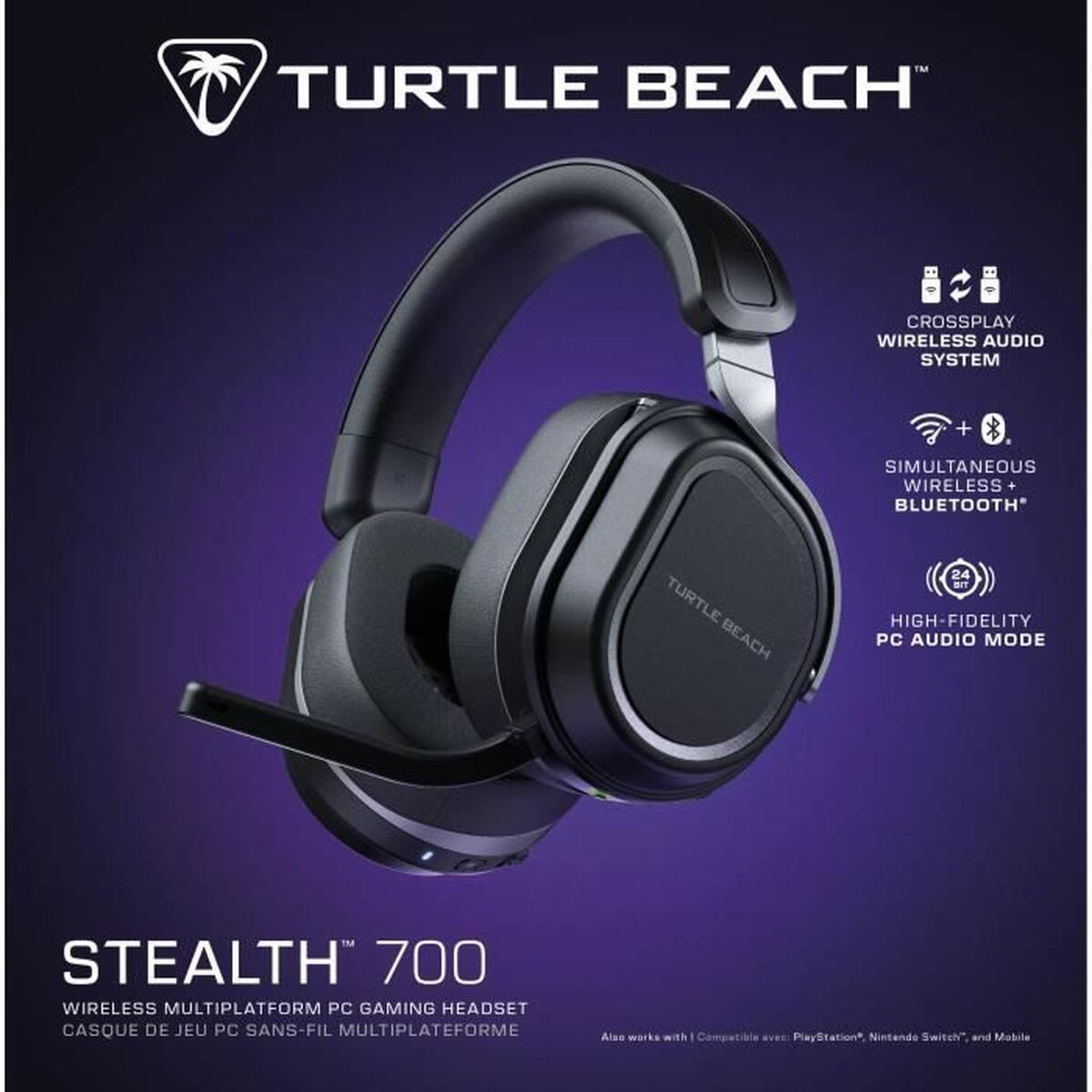 Turtle Beach Headphones With Microphone Turtle Beach Stealth 700Pc Black
