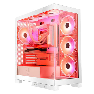 Modecom PC Case Volcano Space Apex ARGB Midi USB 3.0 X 2 Cype-c White — image 1