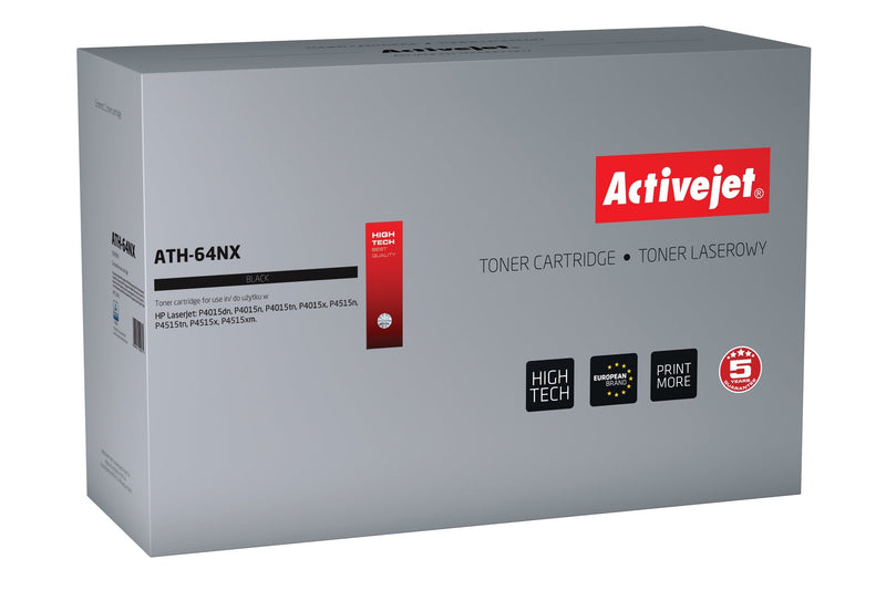Activejet Toner ATH-64NX (reemplazo HP 64X CC364X, Supreme, 24000 Páginas, Black