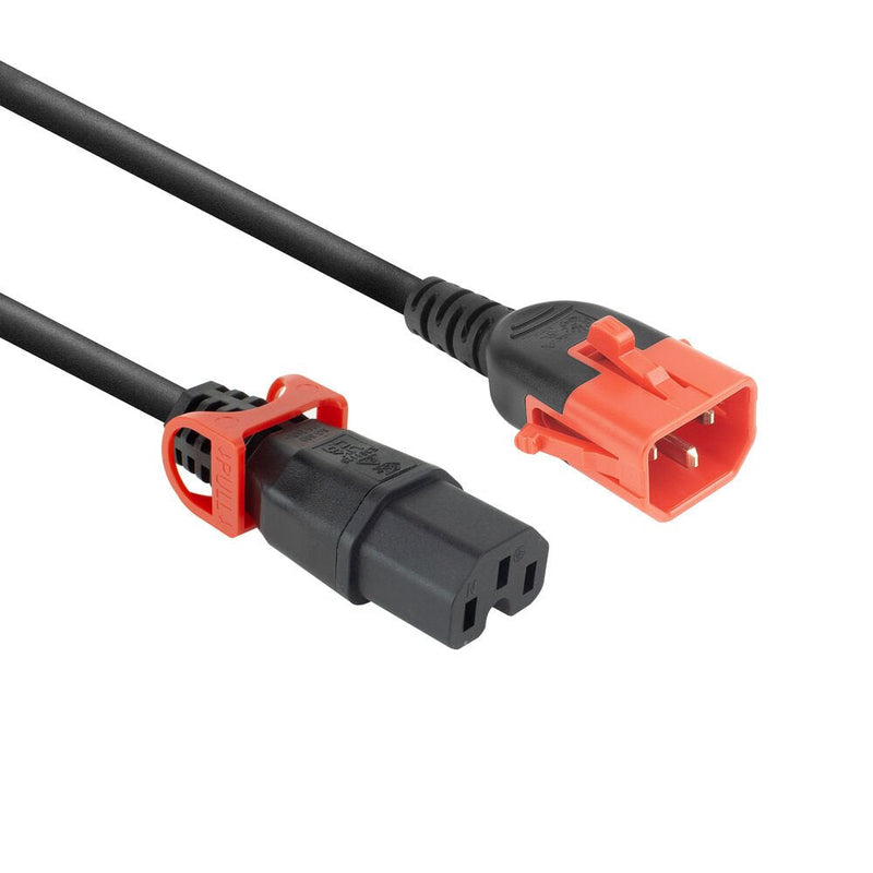 Powercord C14 IEC Lock + Dual Locking - C15 IEC Lock + Black 3M, PC3876