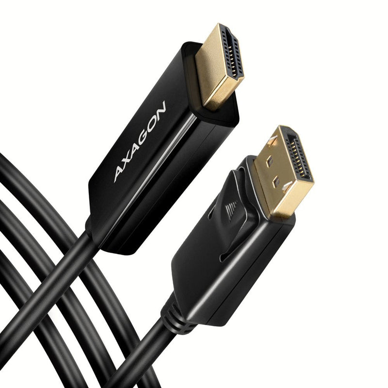 Axagon RVD-HI14C2 DisplayPort Zu HDMI Adaptadorcable, 4K/30 Hz, 180CM Lang - Black