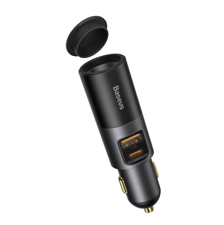 Baseus CCBT-C0G Charger Dispositivo Mobile Phone Mobile Phone Grey Encendedor Cigarrillos Charging Fast Auto