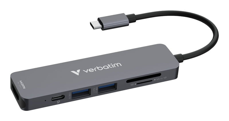 Verbatim 32156 Hub Interfaz USB 3.2 Gen 1 (3.1 Gen 1) Type-c 5000 Mbit/S Grey