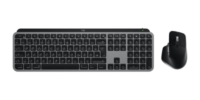 Logitech Keyboard German + Mouse Mx Keys S Combo For Mac RF Wireless + Bluetooth Qwertz Aluminium Black — image 1