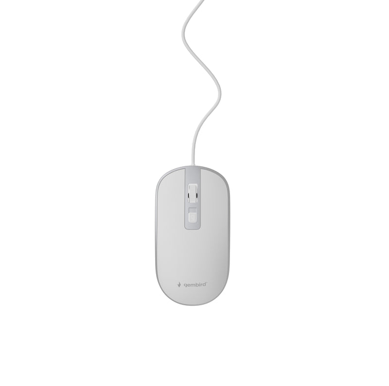 Mouse Óptico 800-1200 Dpi, 4 Buttons White