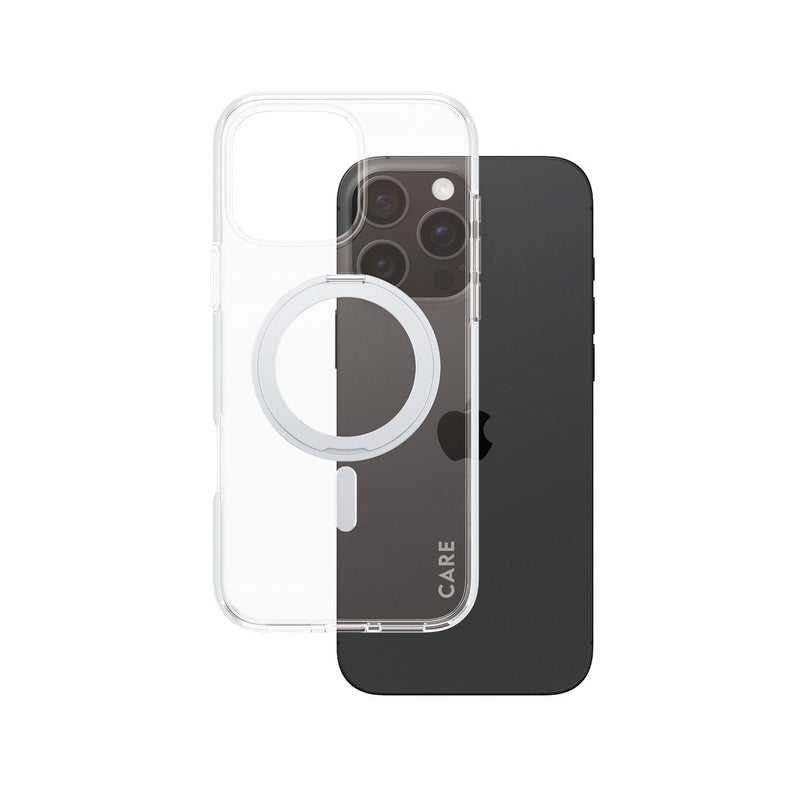 Panzerglass Care™ By ® Case Transparent W. Silver Kickstand & Magsafe Iphone 16 Pro Max. Case For Apple - Ipho