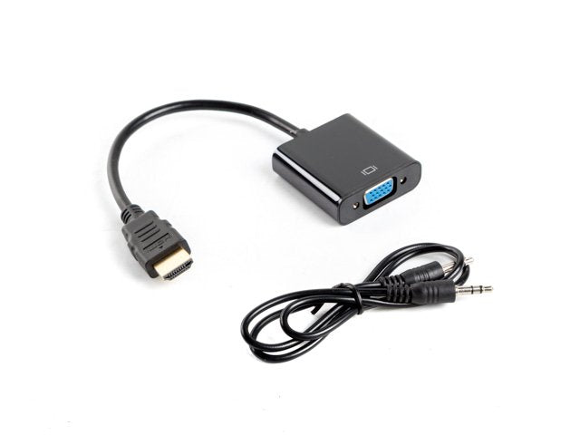 Lanberg Adapter Hdmi-a Male a VGA Female With Audio AD-0017-BK, Resolution Up To 1920X1200,CABLE 20CM