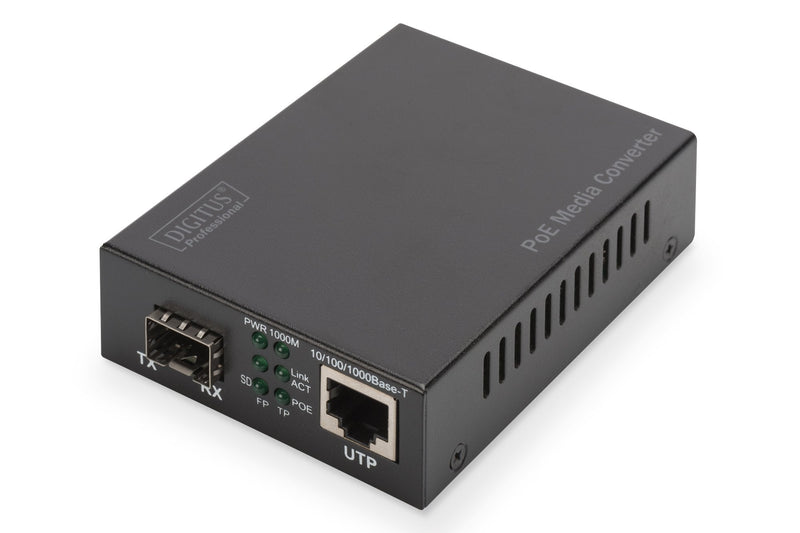 Digitus Convertidor Medios Gigabit PoE, RJ45 / Sfp, Pse (Gigabit PoE Media Converter - Sfp 10/100/1000BASE-T T