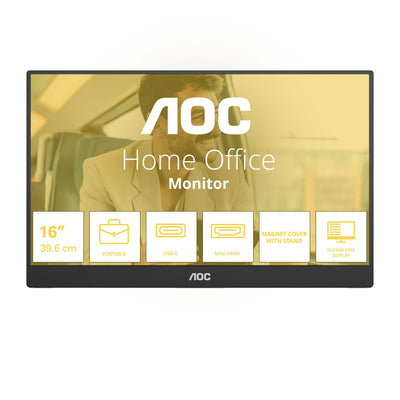 Aoc 16T20E2 Monitor Or TV Laptop Monitor Laptop Black 39,6CM (15.6) LED 1920 X 1080 Pixels — image 1