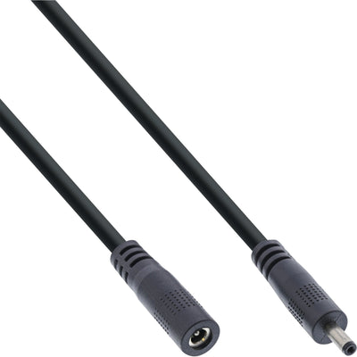 Inline® DC Extensión Cable DC Male/Female 3.5X1.35MM, Awg 18, Black 2M — image 1