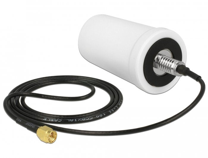 Delock LTE Antenna Sma Connector Male 1.7 - 2.0 dBi ULA100 1M Omnidirektional Starr Outdoor White