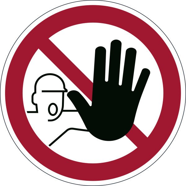Sticker Prohibición Duradera 'no Input