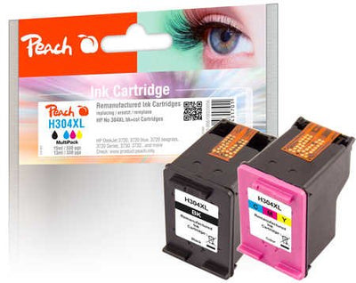 Peach Ink Black + Colour PI300-808 Compatible With HP 304XL PI300-808 — image 1