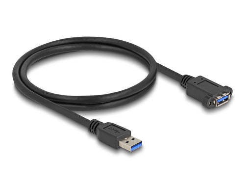 Delock 80486 USB Cable 5Gbps USB Tipo-a Male a USB Tipo-a Female Installation 1M Black — image 1