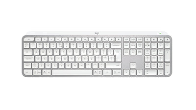 Logitech Keyboard English Mx Keys S RF Wireless + Bluetooth QWERTY Internacional Ee.uu. Aluminium White — image 1