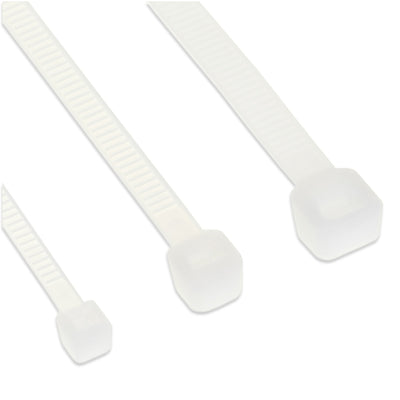 Inline Cable Ties Long 350MM Wide 4,8MM White 100 Units — image 1