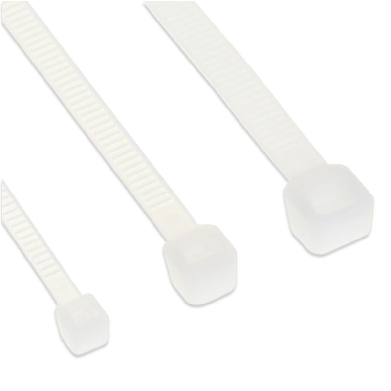 Inline Cable Ties Long 350MM Wide 4,8MM White 100 Units