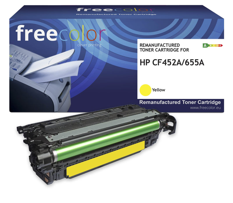 Freecolor Toner HP 655A CF452A Yellow 10500 Copias Remanufactured