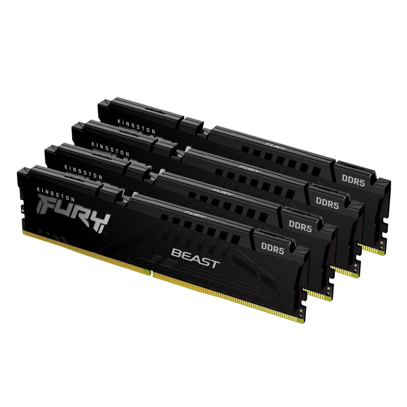 Kingston Memory Fury Beast 64GB 4X16GB 5200MT S DDR5 CL40 Black Xmp KF552C40BBK4-64