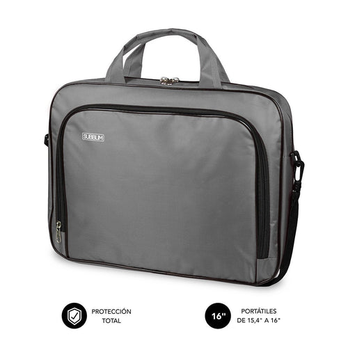 Subblim Case Oxford Grey Laptops Up To 15.4'-16'/39.1-40.64CM Indoor Acolchado Bolsillo Outdoor Strap Hombro — image 1