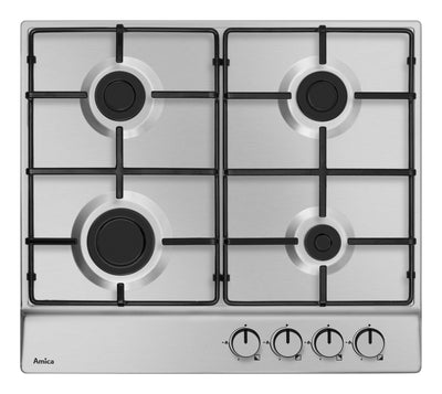 Amica Encimera Gas PGA6100BPR Hobs Steel Pulido Integrado 59CM 4 Zona(s) — image 1
