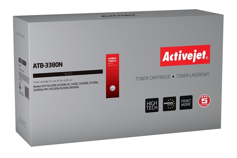 Activejet Toner Compatible Brother TN-3380 - Supreme - 8,000 Páginas - Black