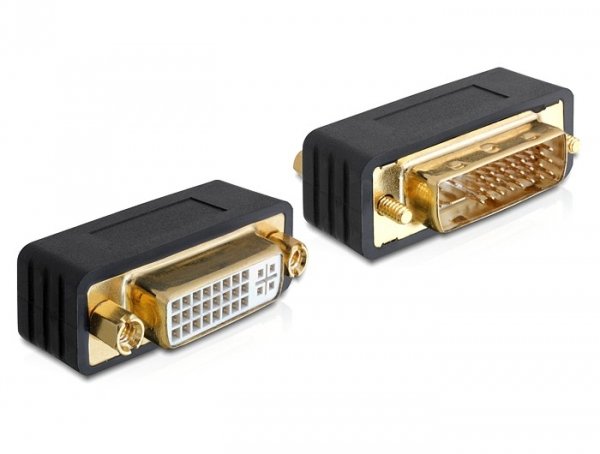 Delock Adapter DVI(24 + 5) - DVI(24 + 5) M/H Black