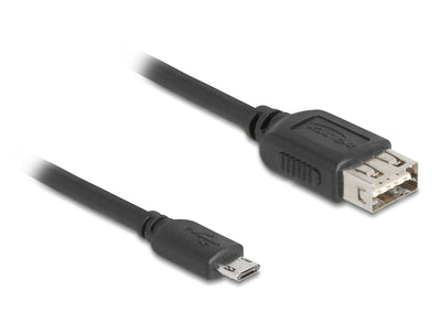 Delock 81519 USB Cable 2.0 Easy USB Type Micro-b Male a Easy USB Tipo-a Female 2M — image 1