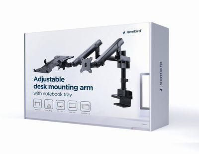 Gembird Desk Mount Adjustable 1 Monitor + 1 Laptop MA-DA3-02 — image 1