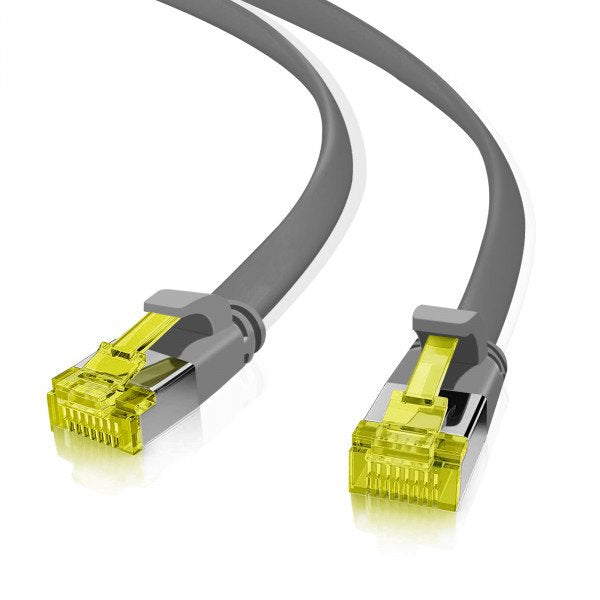 Helos Ultra Flaches Patchkabel U/FTP CAT.6A Grey 0,5M