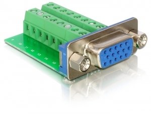 VGA Adapter - HD-15 (VGA) (w) a Power Strip Terminals