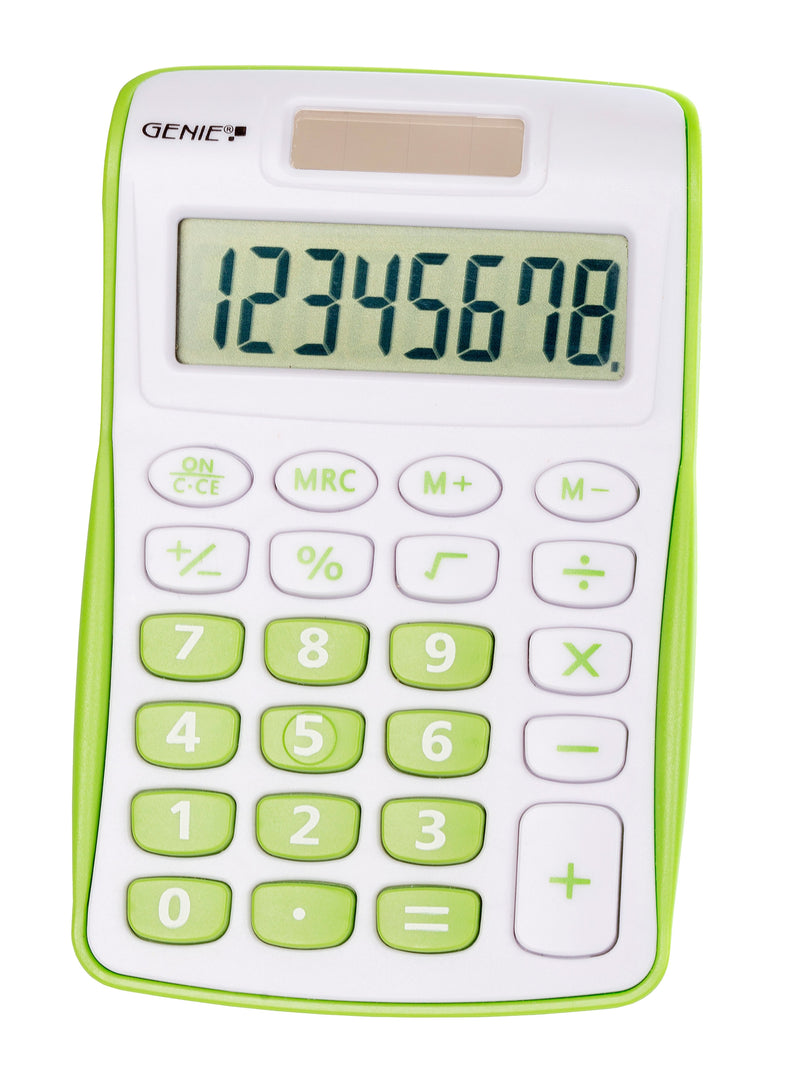 Genie Calculator Bolsillo 120G 8 Dígitos Green